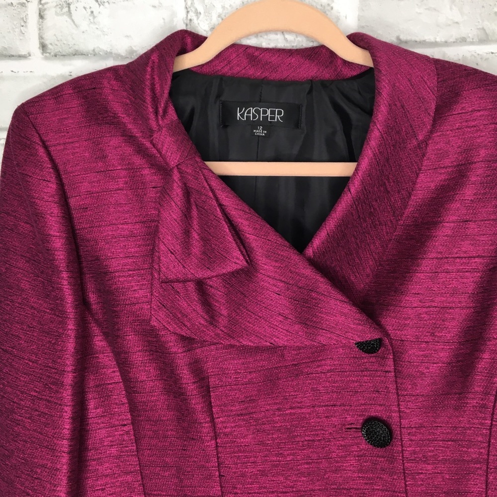Kasper Blazer Bow Detail on Collar - Picture 2 of 13